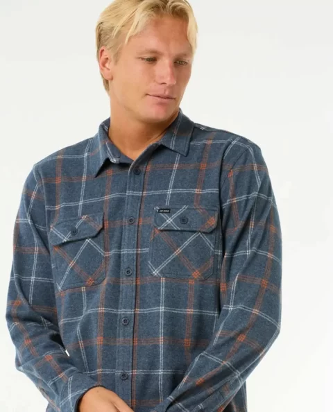 Mens Grid Long Sleeve Shirt Rip Curl Shirts & Flannels