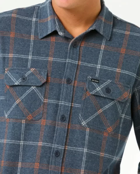 Mens Grid Long Sleeve Shirt Rip Curl Shirts & Flannels - Image 5