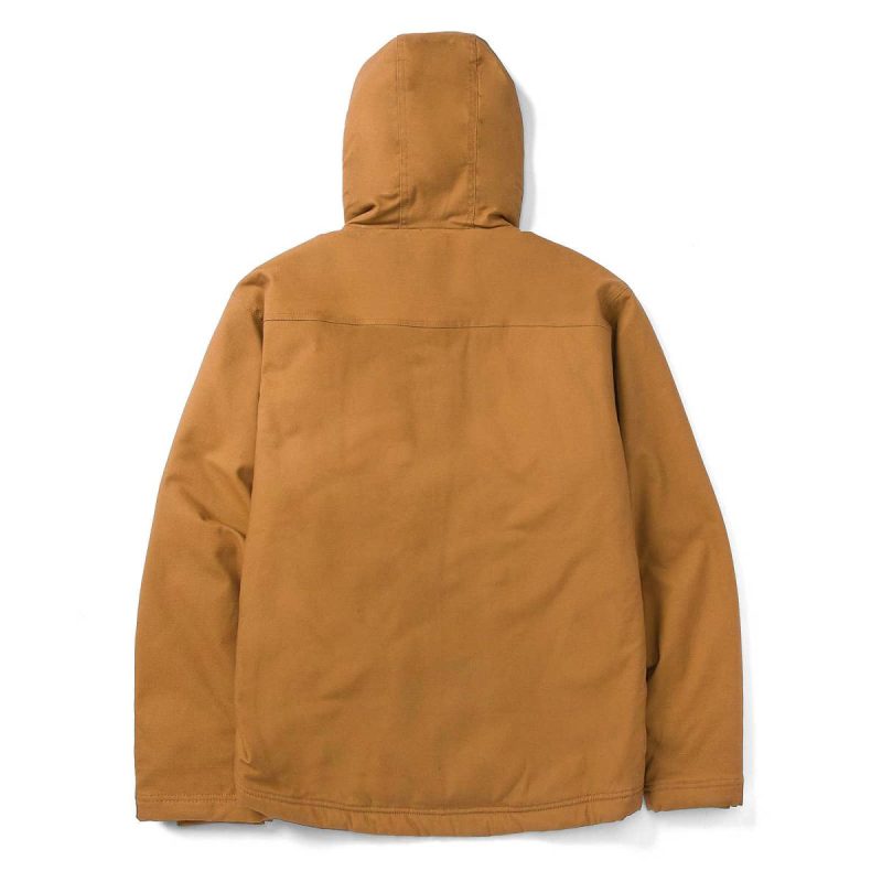 Men's Hooded Sherpa-Lined Jacket Tops & Outerwear Men Bronze Cat - Image 3