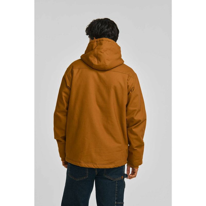 Men's Hooded Sherpa-Lined Jacket Tops & Outerwear Men Bronze Cat - Image 4
