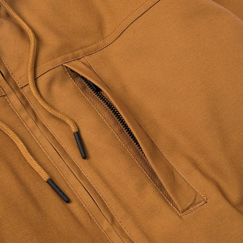 Men's Hooded Sherpa-Lined Jacket Tops & Outerwear Men Bronze Cat - Image 5