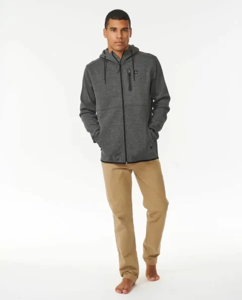 Mens Hoodies & Fleece Series Fleece In Charcoal Marle Departed Anti Rip Curl - Image 4