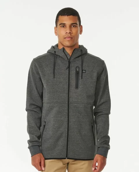 Mens Hoodies & Fleece Series Fleece In Charcoal Marle Departed Anti Rip Curl
