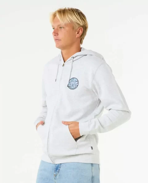 Mens Hoodies & Fleece Wettie Passage Icon Zip Through Rip Curl - Image 2