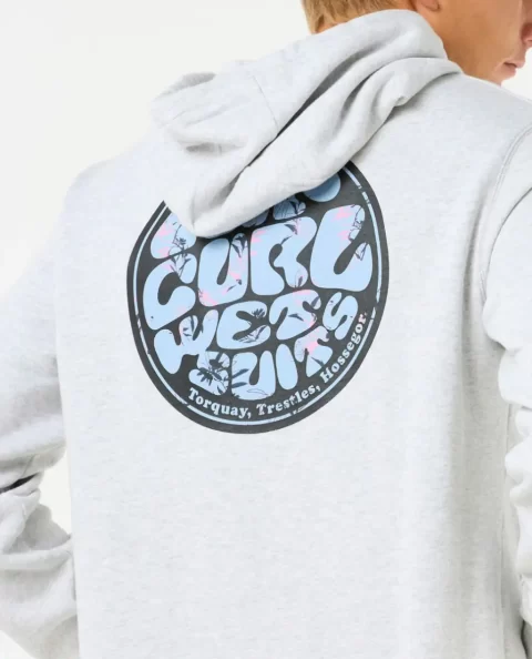 Mens Hoodies & Fleece Wettie Passage Icon Zip Through Rip Curl - Image 4