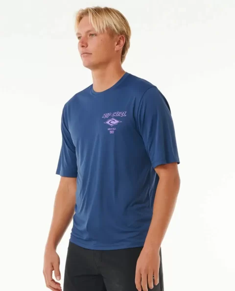 Mens Icons Surflite Uv Short Sleeve Rash Guard Rash Guards Rip Curl - Image 2