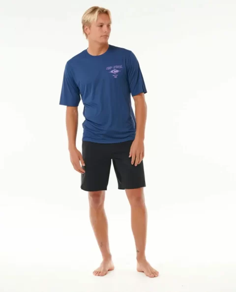 Mens Icons Surflite Uv Short Sleeve Rash Guard Rash Guards Rip Curl - Image 4