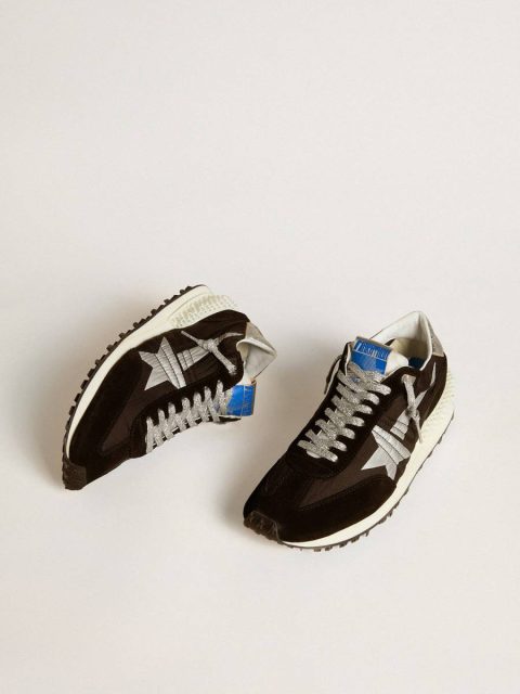 Men’s Marathon With Black Ripstop Nylon Upper And Silver Star Men Marathon Golden Goose - Image 2