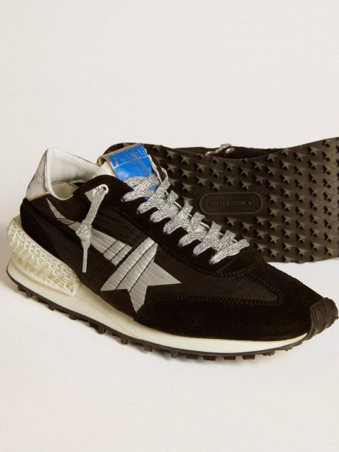 Men’s Marathon With Black Ripstop Nylon Upper And Silver Star Men Marathon Golden Goose - Image 4