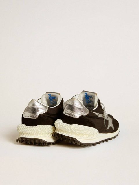 Men’s Marathon With Black Ripstop Nylon Upper And Silver Star Men Marathon Golden Goose - Image 5