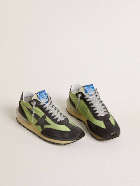 Men's Marathon With Green Nylon Upper And Black Star Marathon Men Golden Goose - Image 2