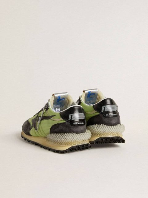 Men's Marathon With Green Nylon Upper And Black Star Marathon Men Golden Goose - Image 5