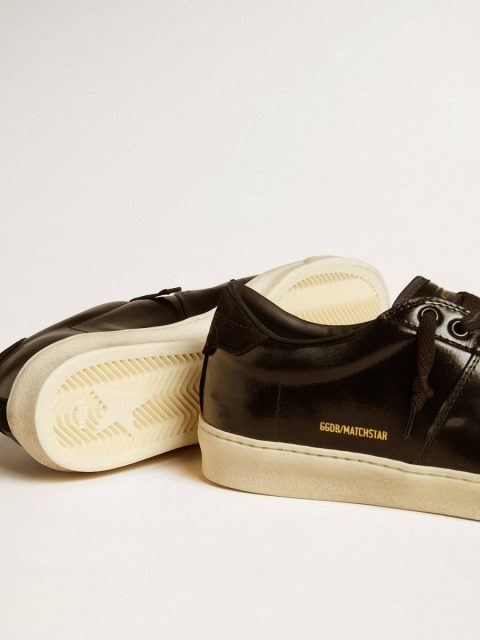 Men's Matchstar In Black Leather With Black Suede Heel Tab Men Black Golden Goose Ggdb Classics - Image 3