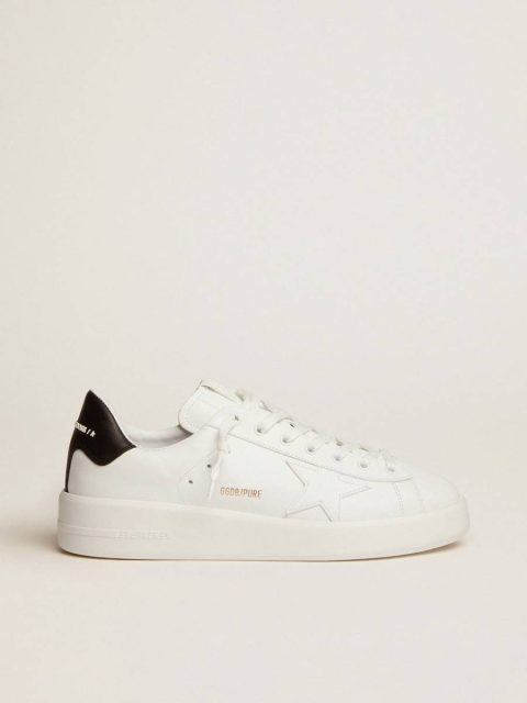 Men's Purestar With Leather Star And Black Leather Heel Tab Golden Goose Purestar Men