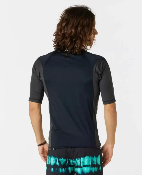 Mens Rash Guards Rip Curl Waves Uv Short Sleeve Rash Guard - Image 2