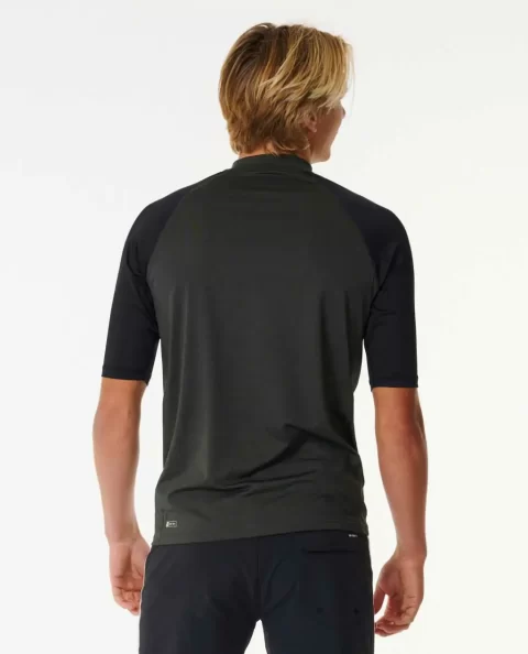 Mens Rash Guards Shock Uv Short Sleeve Rash Vest Rip Curl - Image 2