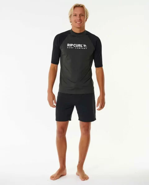 Mens Rash Guards Shock Uv Short Sleeve Rash Vest Rip Curl - Image 4