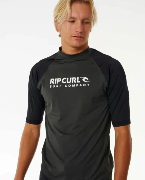 Mens Rash Guards Shock Uv Short Sleeve Rash Vest Rip Curl - Image 5