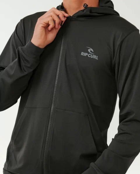 Mens Rash Guards Stack Upf50  Zip Through Hood Rash Guard Rip Curl - Image 5