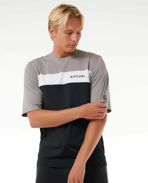 Mens Rash Guards Undertow Short Sleeve Uv Tee Rash Guard Rip Curl