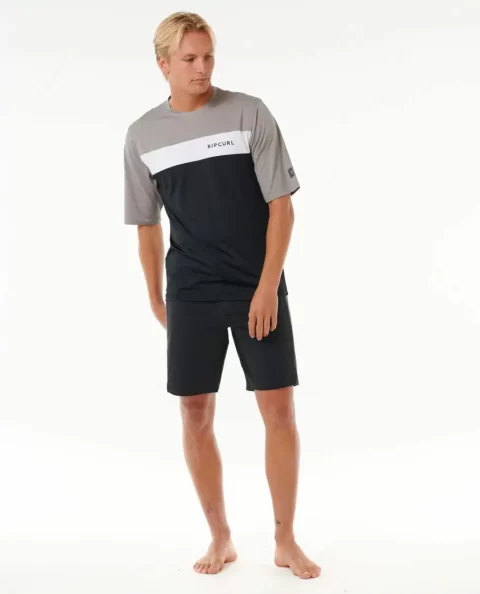Mens Rash Guards Undertow Short Sleeve Uv Tee Rash Guard Rip Curl - Image 4