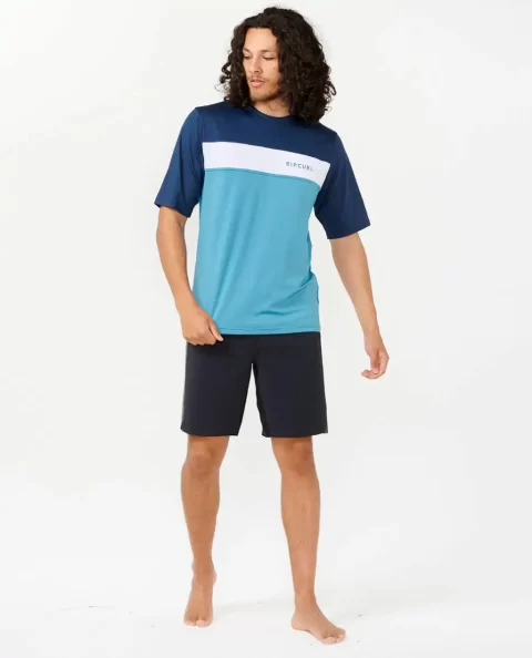 Mens Rash Guards Undertow Short Sleeve Uv Tee Rash Guard Rip Curl - Image 4
