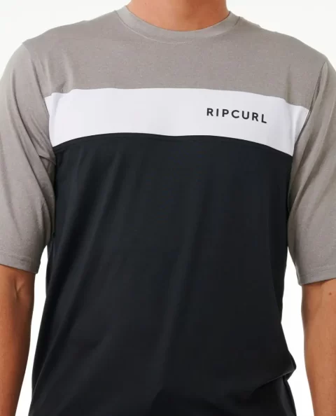 Mens Rash Guards Undertow Short Sleeve Uv Tee Rash Guard Rip Curl - Image 5