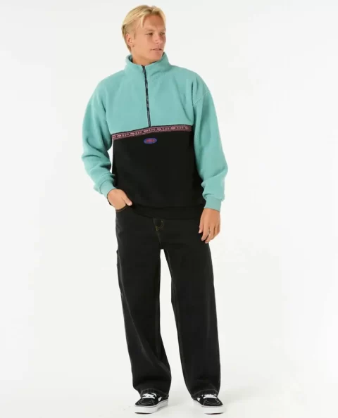 Mens Raw Energy Quarter Zip Polar Rip Curl Hoodies & Fleece - Image 4
