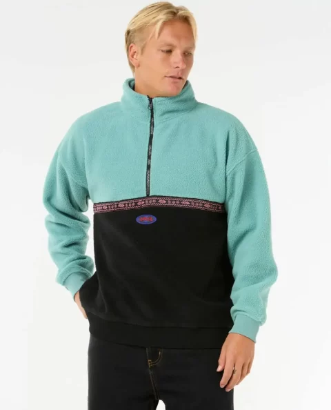 Mens Raw Energy Quarter Zip Polar Rip Curl Hoodies & Fleece
