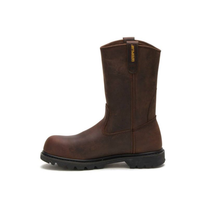 Men's Revolver Steel Toe Work Boot Cat Men Boots Brown - Image 4