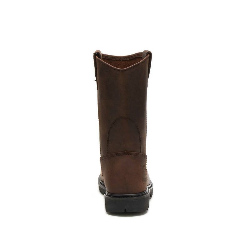 Men's Revolver Steel Toe Work Boot Cat Men Boots Brown - Image 5