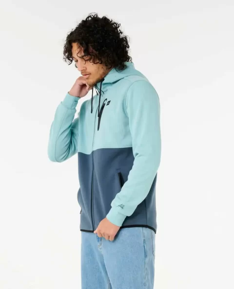 Mens Rip Curl Hoodies & Fleece Departed Anti Series Fleece Blue Lagoon - Image 3