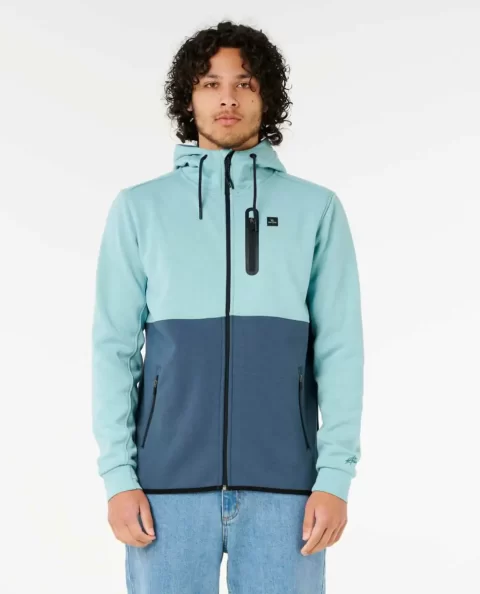 Mens Rip Curl Hoodies & Fleece Departed Anti Series Fleece Blue Lagoon