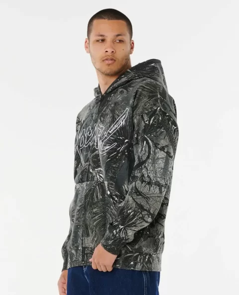 Mens Rip Curl Rip Script Camo Hood Hoodies & Fleece - Image 2