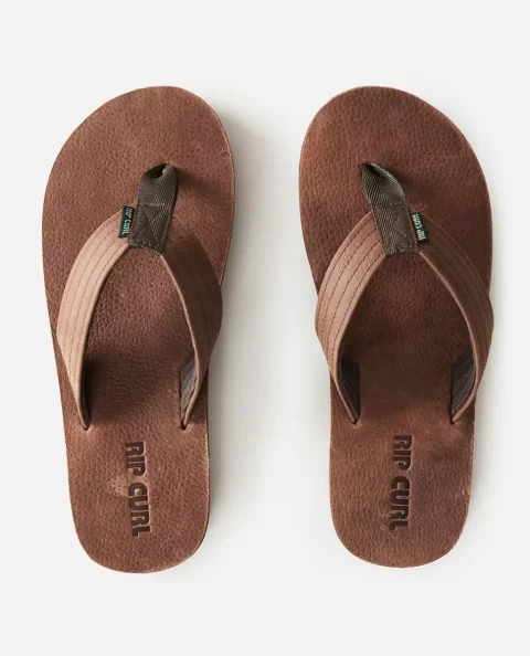 Mens Rip Curl Sandals Revival Leather Open Toe Sandal - Image 3