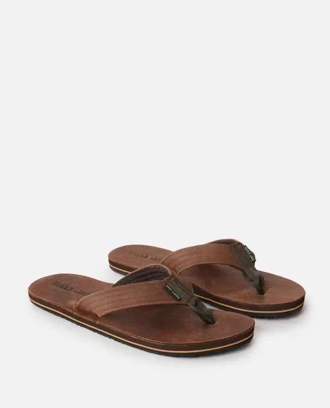 Mens Rip Curl Sandals Revival Leather Open Toe Sandal