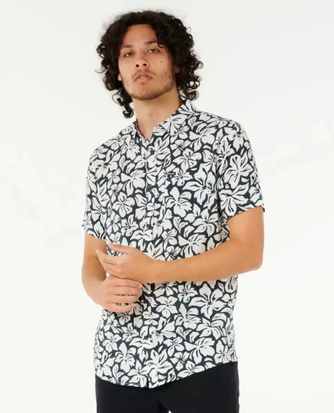 Mens Rip Curl Shirts & Flannels Fun Times Floral Short Sleeve Shirt - Image 2