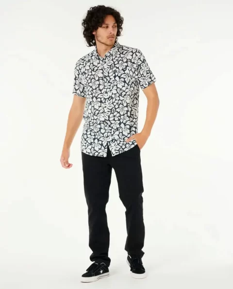 Mens Rip Curl Shirts & Flannels Fun Times Floral Short Sleeve Shirt - Image 4
