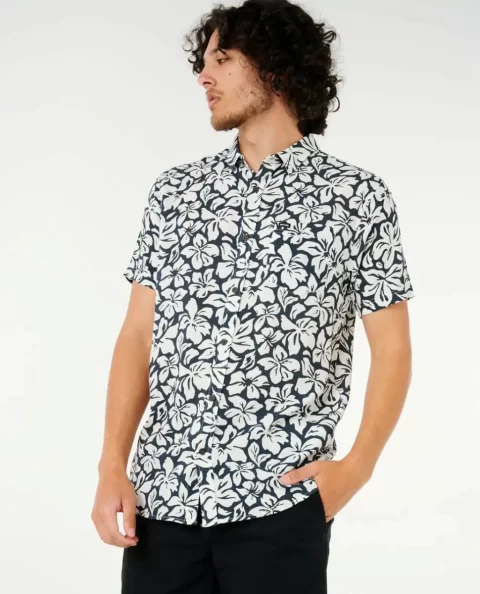 Mens Rip Curl Shirts & Flannels Fun Times Floral Short Sleeve Shirt