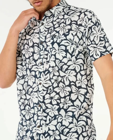 Mens Rip Curl Shirts & Flannels Fun Times Floral Short Sleeve Shirt - Image 5