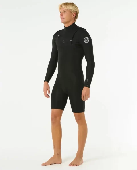 Mens Rip Curl Springsuits Mens Dawn Patrol 2/2 Long Sleeve Chest Zip Springsuit - Image 2
