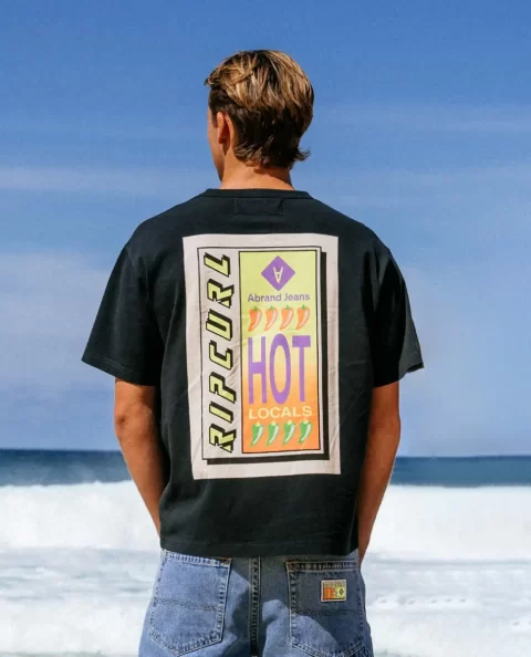 Mens Rip Curl X Abrand Hot Locals Tee Tees & Tanks