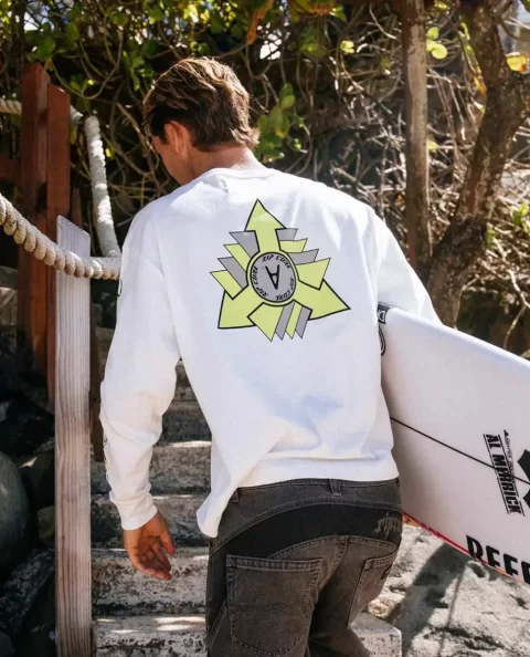 Mens Rip Curl X Abrand Long Sleeve Arrows Tee Tees & Tanks - Image 2