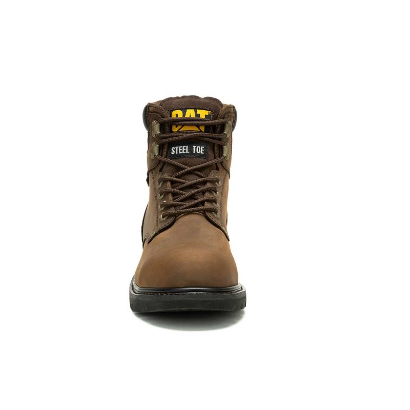 Men's Second Shift Waterproof Steel Toe Work Boot Cat Dark Brown Boots Men - Image 3