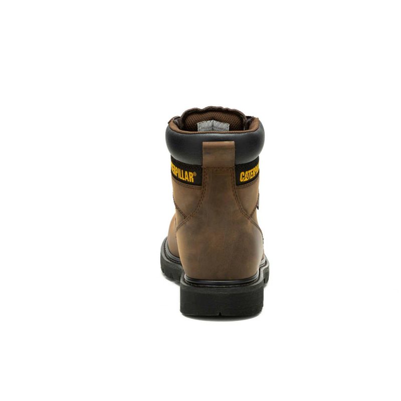 Men's Second Shift Waterproof Steel Toe Work Boot Cat Dark Brown Boots Men - Image 5