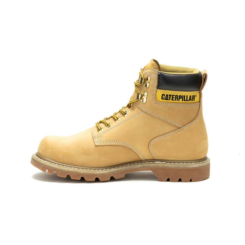Men's Second Shift Waterproof Work Boot Men Honey Reset Boots Cat - Image 4