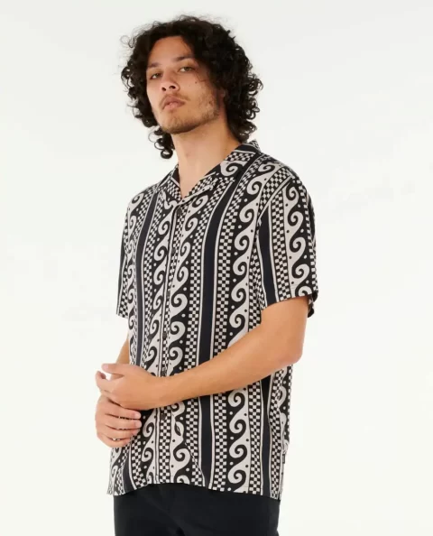 Mens Shirts & Flannels Rip Curl Fun Times Stripe Short Sleeve Shirt - Image 2