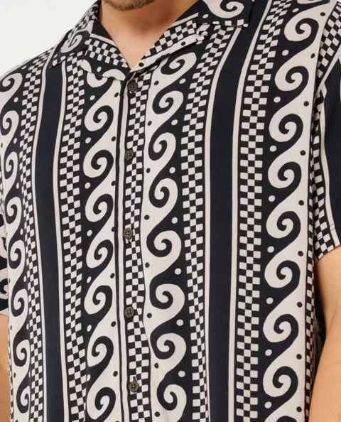 Mens Shirts & Flannels Rip Curl Fun Times Stripe Short Sleeve Shirt - Image 5