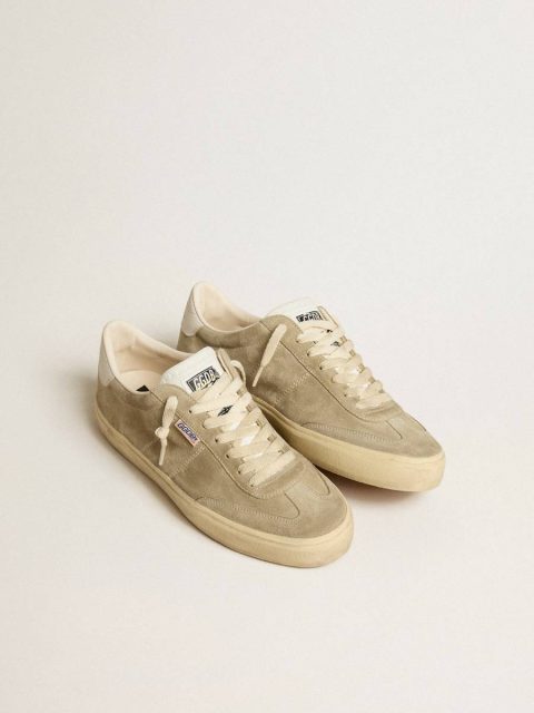 Men's Soul Star In Dove-Gray Suede With White Leather Heel Tab And Tongue Golden Goose Men Ggdb Classics - Image 2