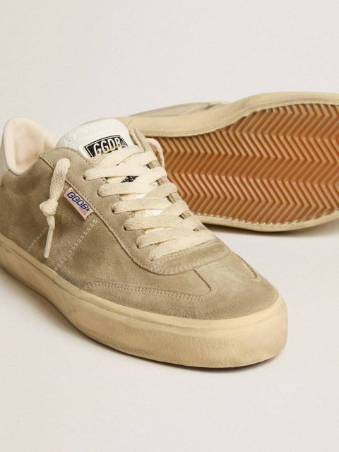 Men's Soul Star In Dove-Gray Suede With White Leather Heel Tab And Tongue Golden Goose Men Ggdb Classics - Image 4